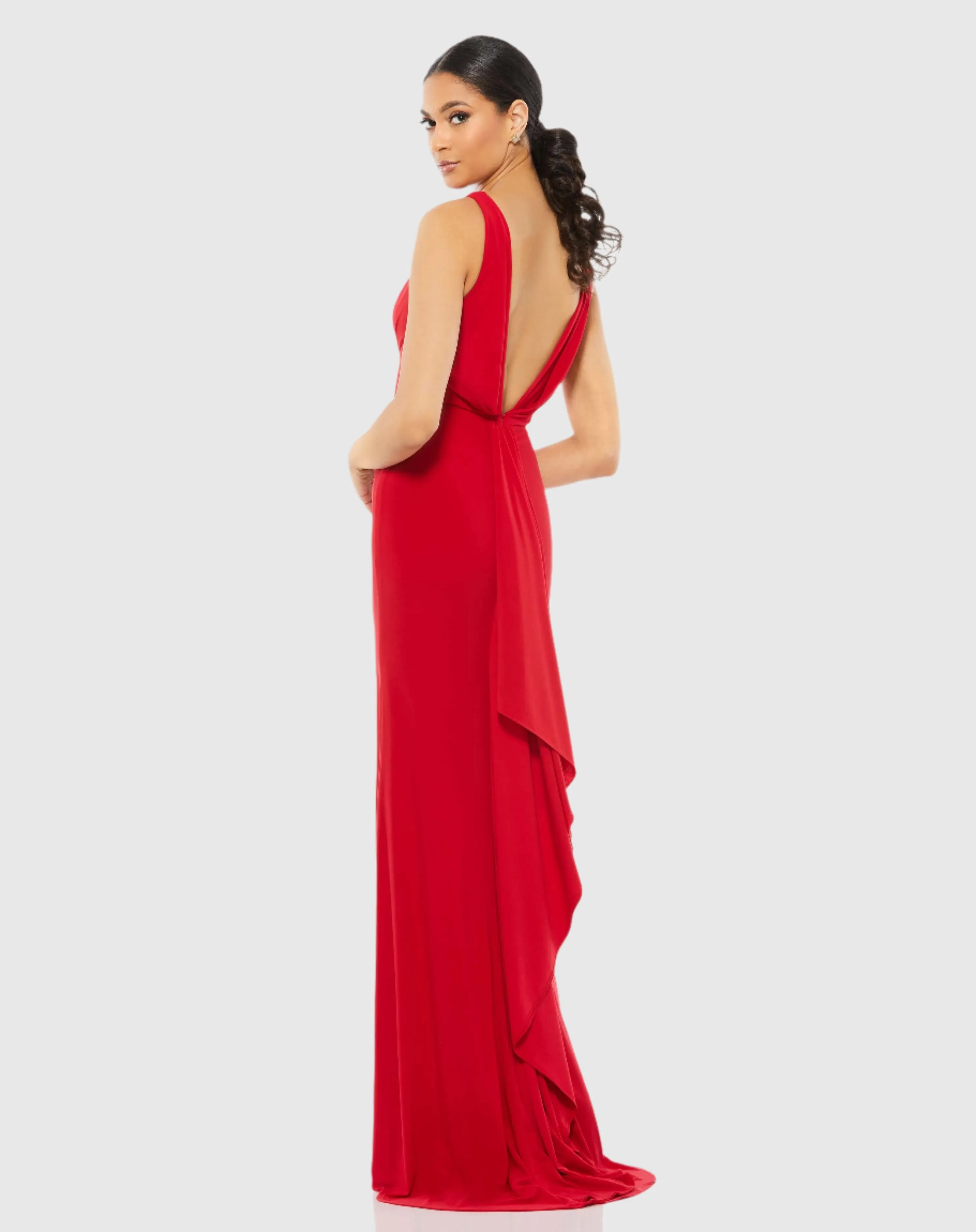 Sleeveless V Neck Jersey Gown sold by Mac Duggal product image thumbnail 3