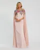 Sheer Cape Gown with Beaded Embroidery sold by Mac Duggal