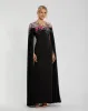 Sheer Cape Gown with Beaded Embroidery sold by Mac Duggal