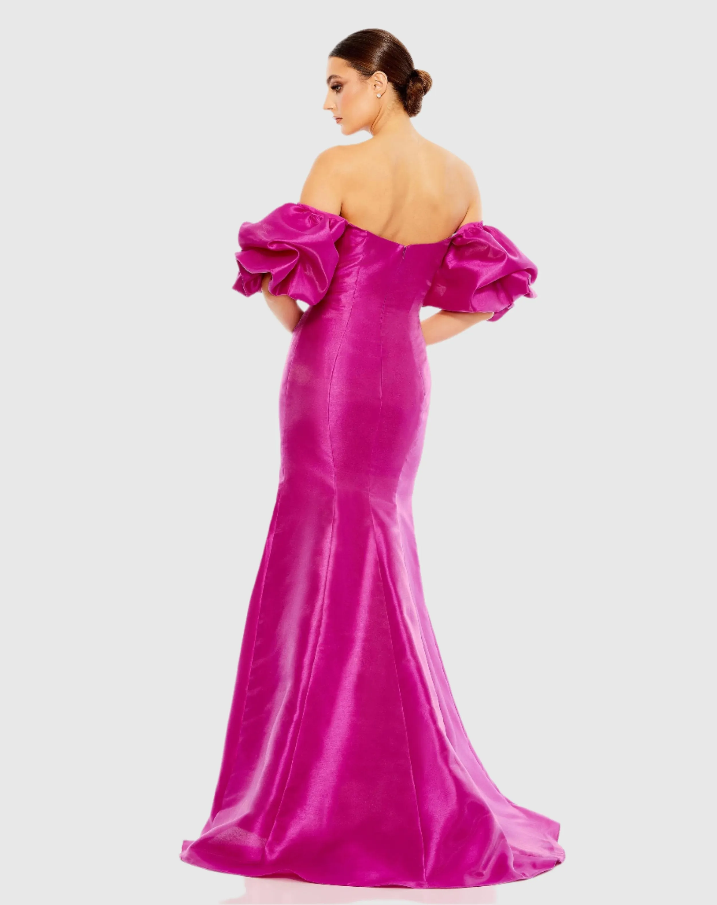 Pink Sweetheart Off The Shoulder Puff Sleeve Gown sold by Mac Duggal product image thumbnail 3