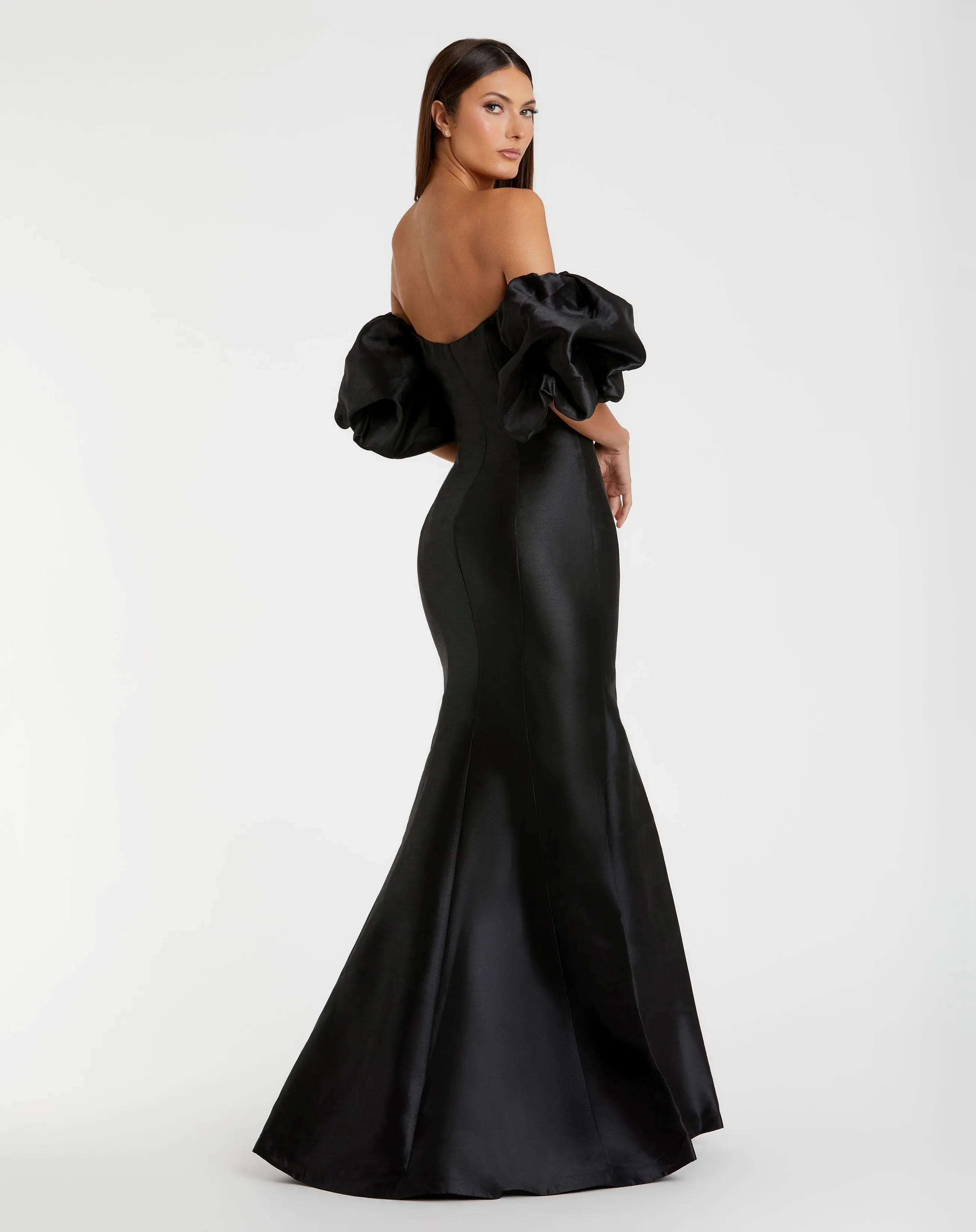 Black Sweetheart Off The Shoulder Puff Sleeve Gown sold by Mac Duggal product image thumbnail 3