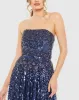 Navy Strapless Hand Embellished Beaded A Line Gown - FINAL SALE sold by Mac Duggal