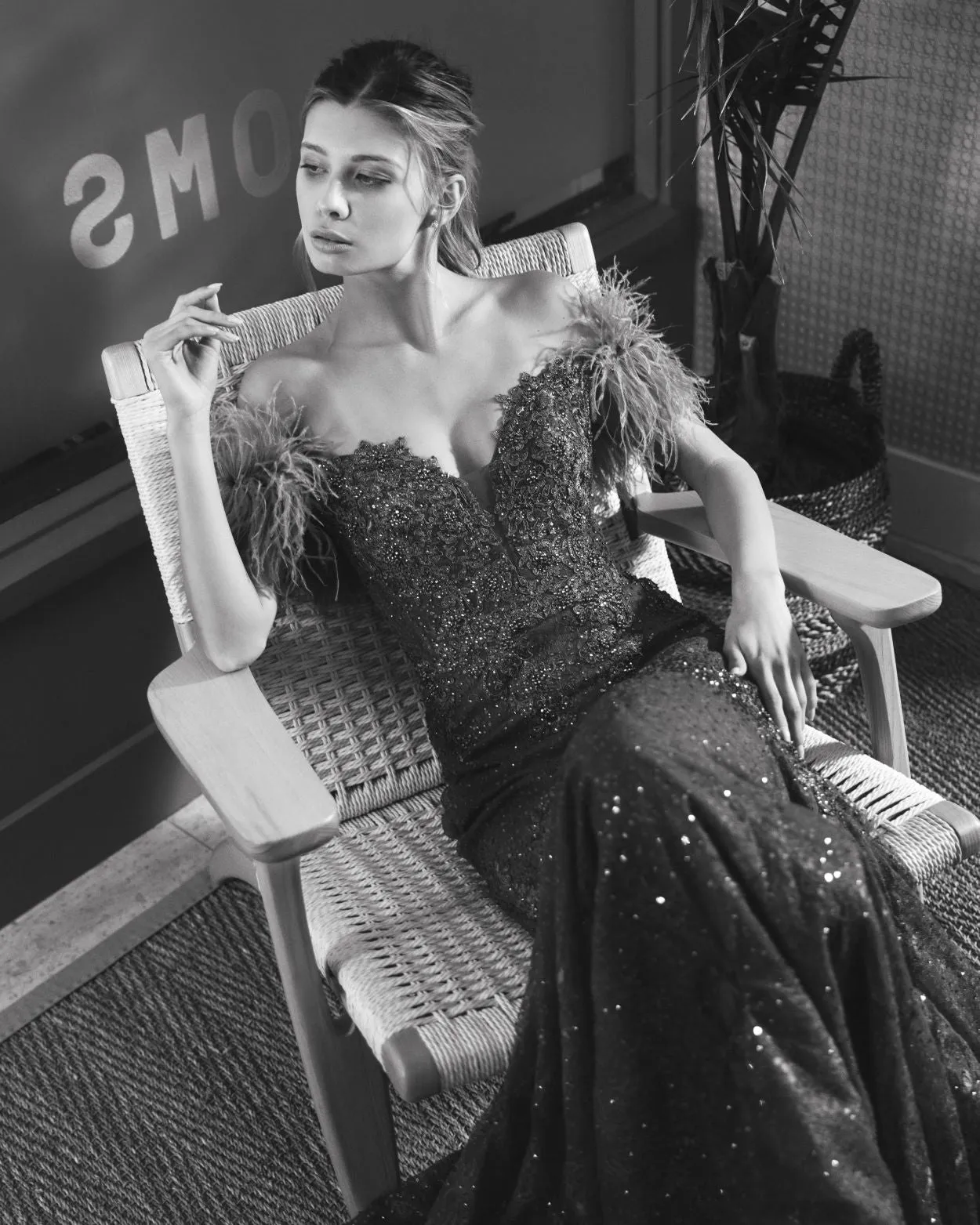 Green Feathered Crystal Embellished Sleeveless Gown sold by Mac Duggal product image thumbnail 5