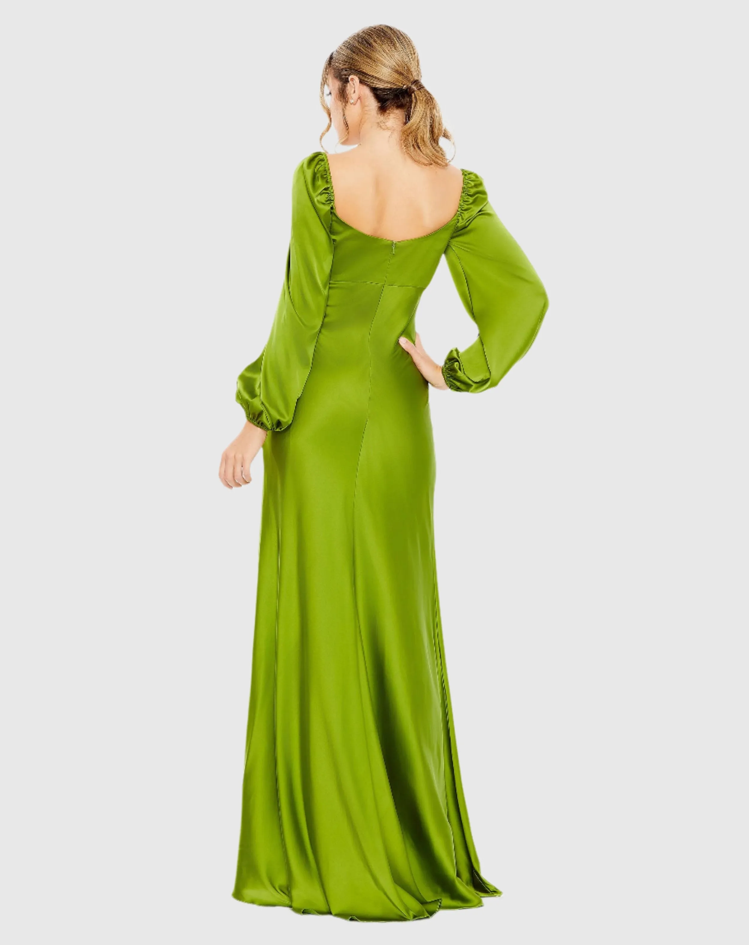 Green Sweetheart Neckline Puff Sleeve Gown sold by Mac Duggal product image thumbnail 3