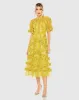 Floral Flutter Sleeve Mesh Print Dress sold by Mac Duggal