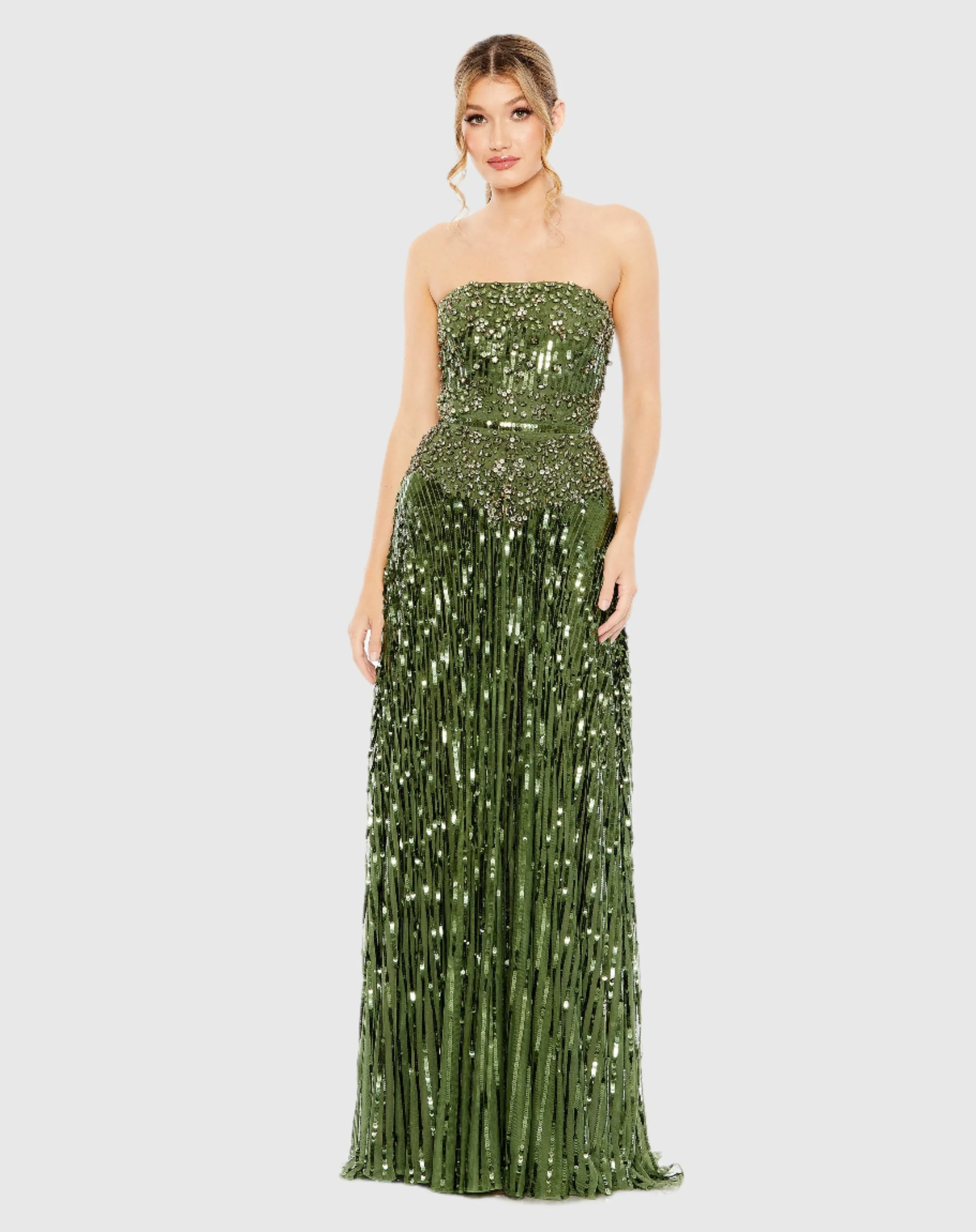 Strapless Hand Embellished Beaded A Line Gown sold by Mac Duggal product image thumbnail 2