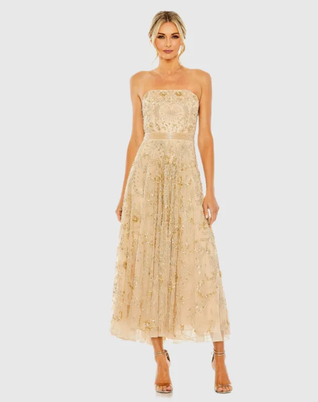 Strapless Embellished A Line Dress sold by Mac Duggal