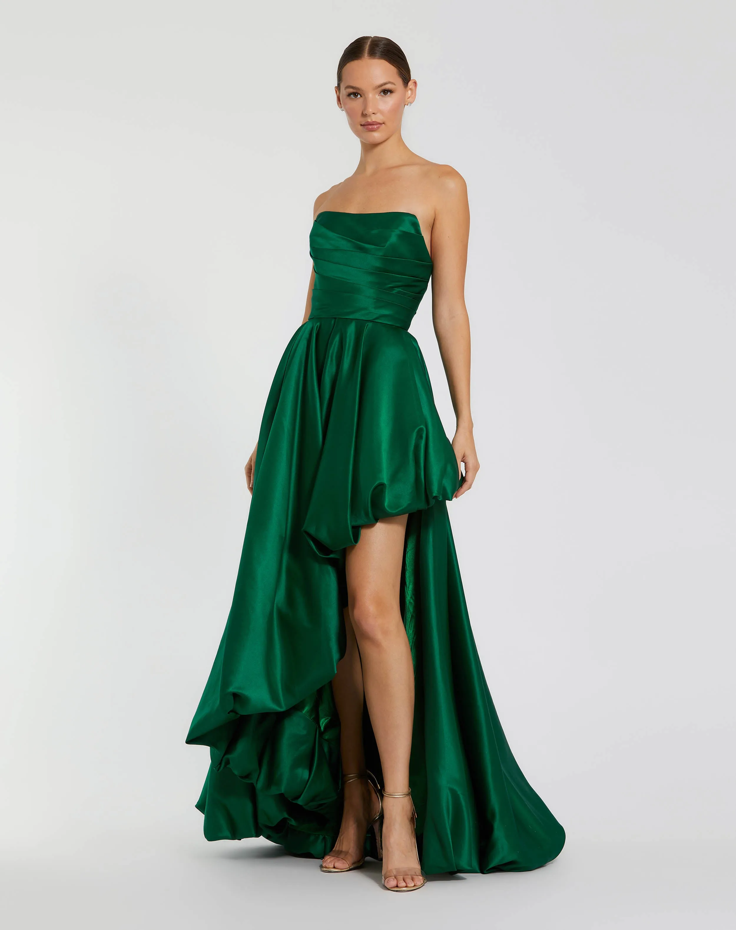 Strapless Ruched High Low Gown sold by Mac Duggal product image thumbnail 4