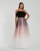 Strapless Feather Bodice Tulle Gown sold by Mac Duggal