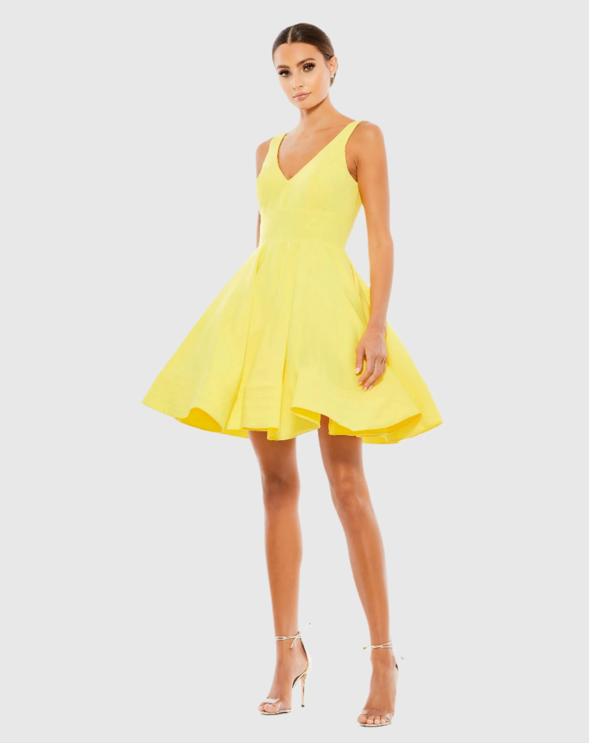 V Neck Fit & Flare Mini Dress sold by Mac Duggal product image thumbnail 5