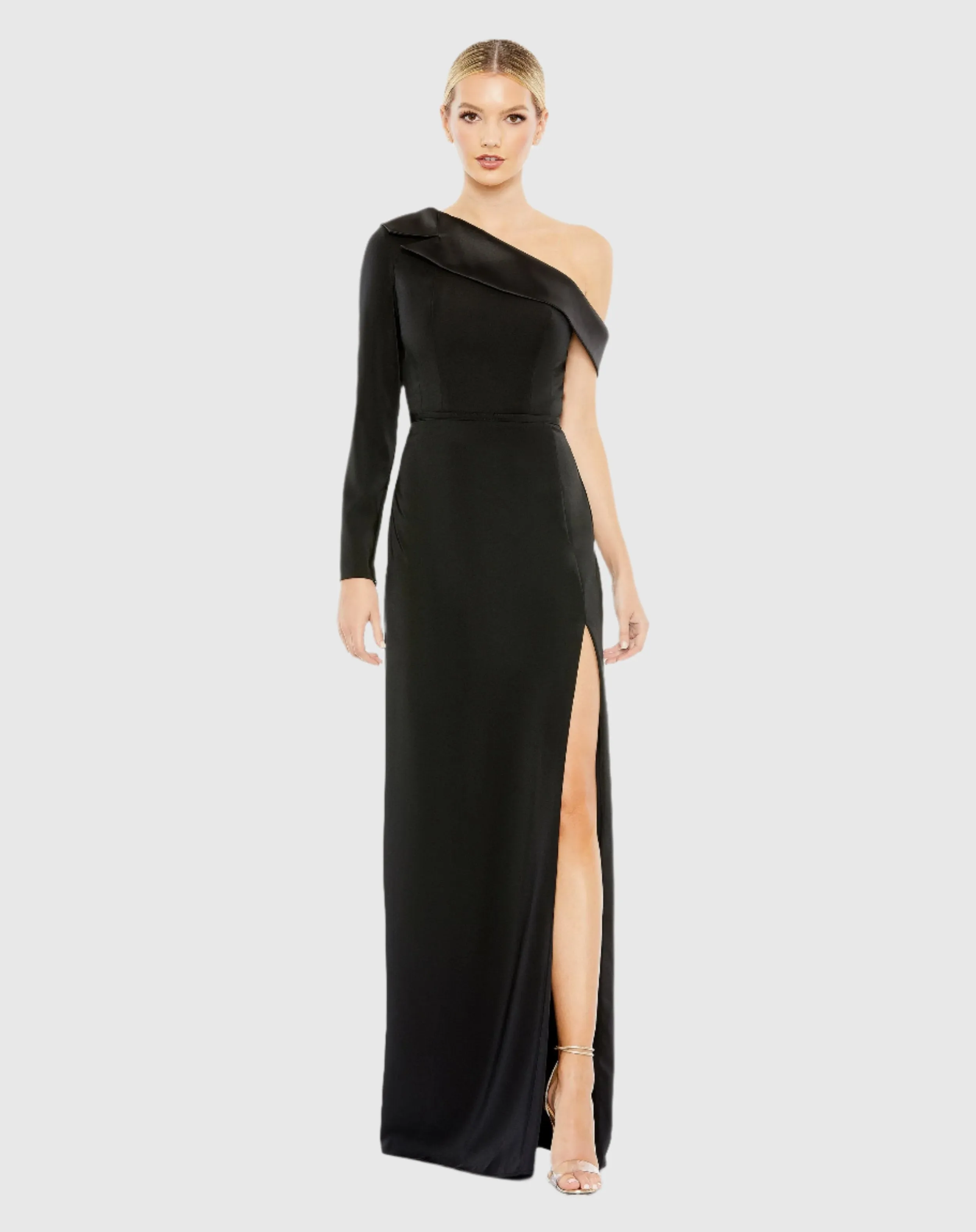 Long Sleeve Drop Shoulder Evening Gown sold by Mac Duggal
