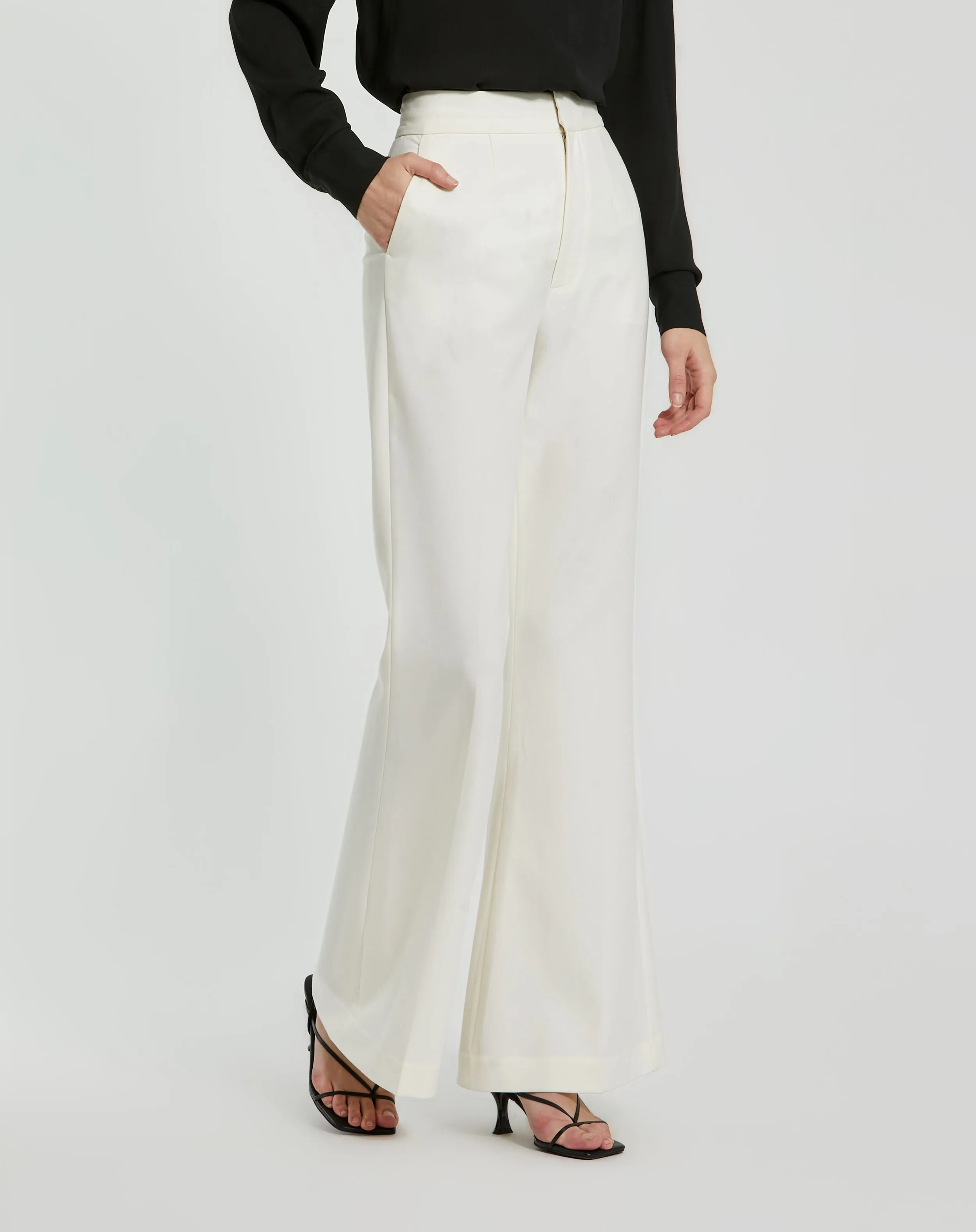Classic Crepe Flared Trouser Pant - FINAL SALE sold by Mac Duggal