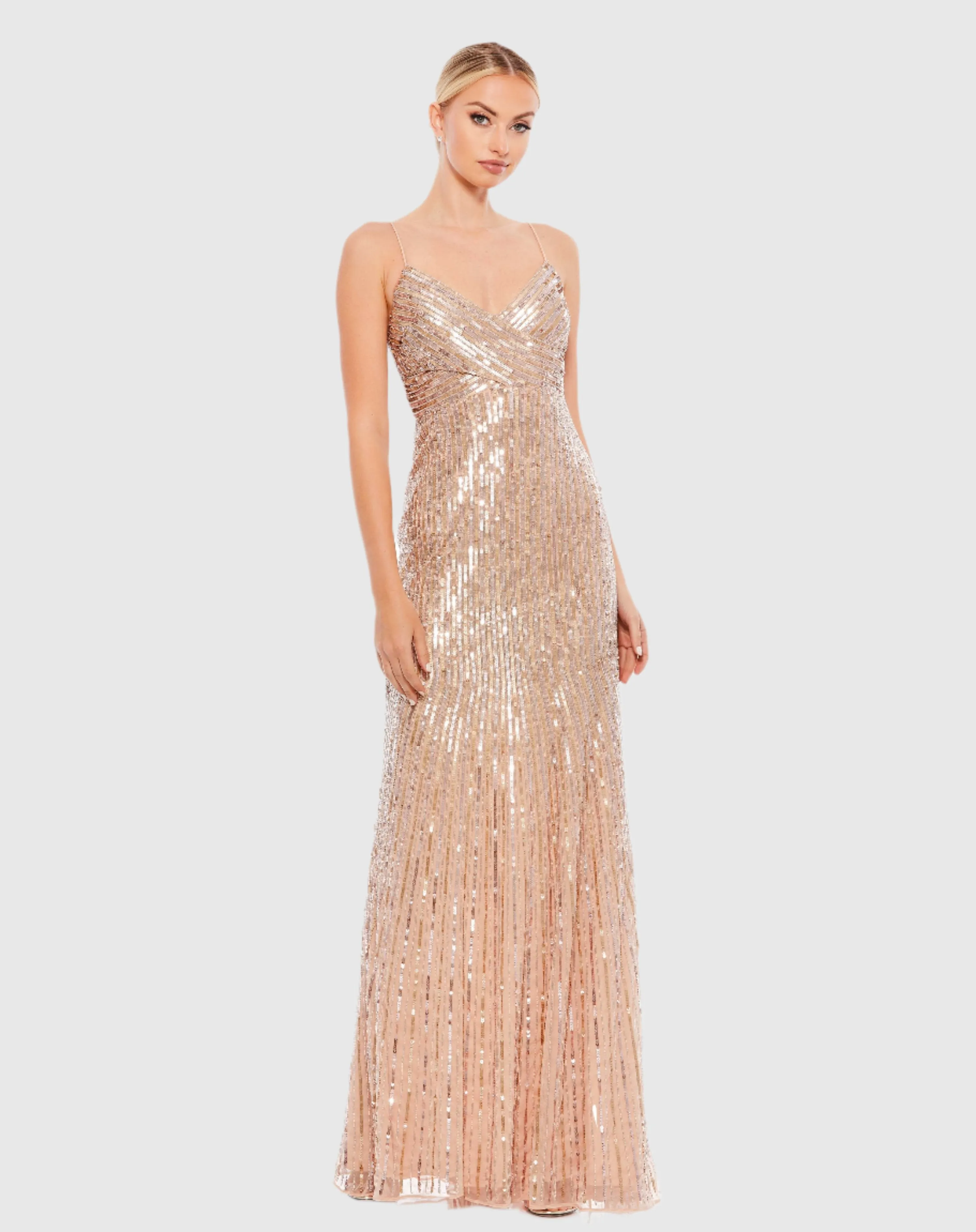 Sequin Spaghetti Strap Gown sold by Mac Duggal product image thumbnail 2