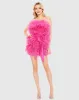 Feather Strapless Mini Dress sold by Mac Duggal