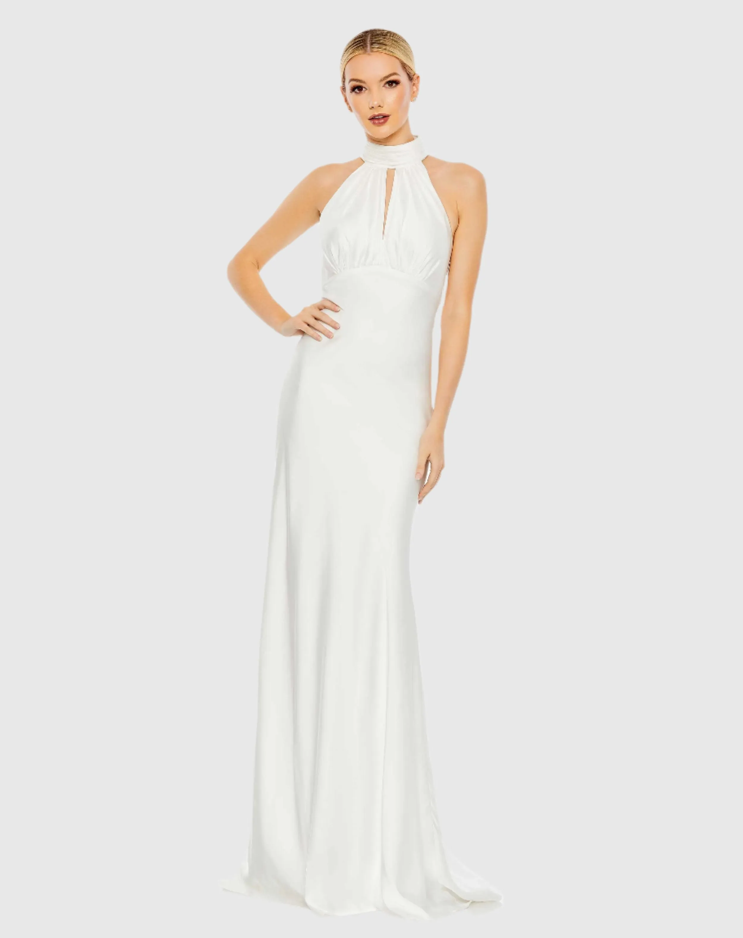 Keyhole Halter Empire Waist Gown sold by Mac Duggal product image thumbnail 2