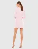 Pink Ruffled Faux Tuxedo Mini Dress sold by Mac Duggal