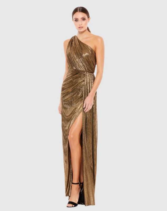 One Shoulder Draped Gown sold by Mac Duggal