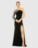 One Shoulder Long Sleeve Floral Embellished Gown sold by Mac Duggal