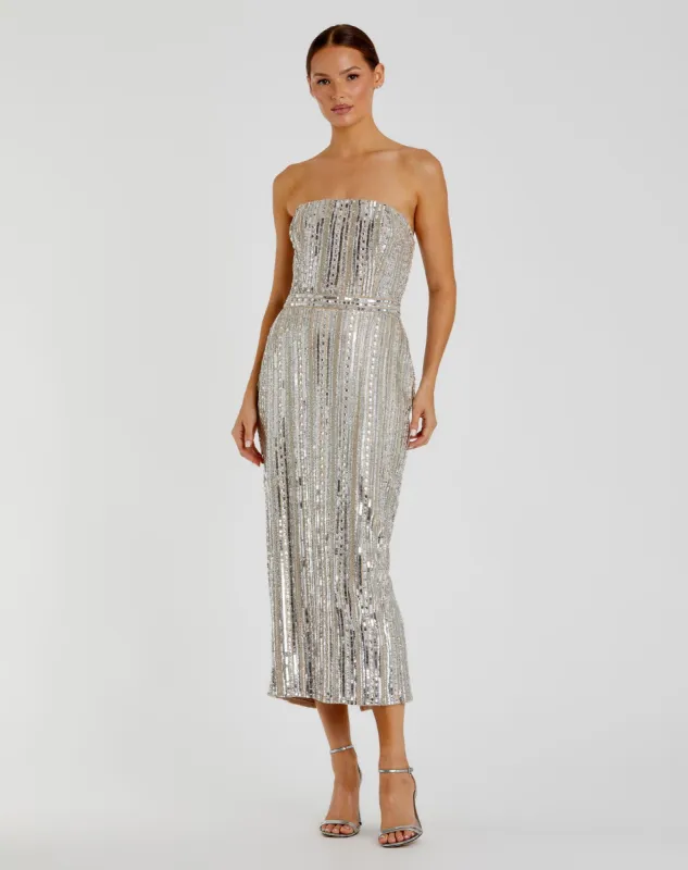 Embellished Strapless Sheath Dress sold by Mac Duggal