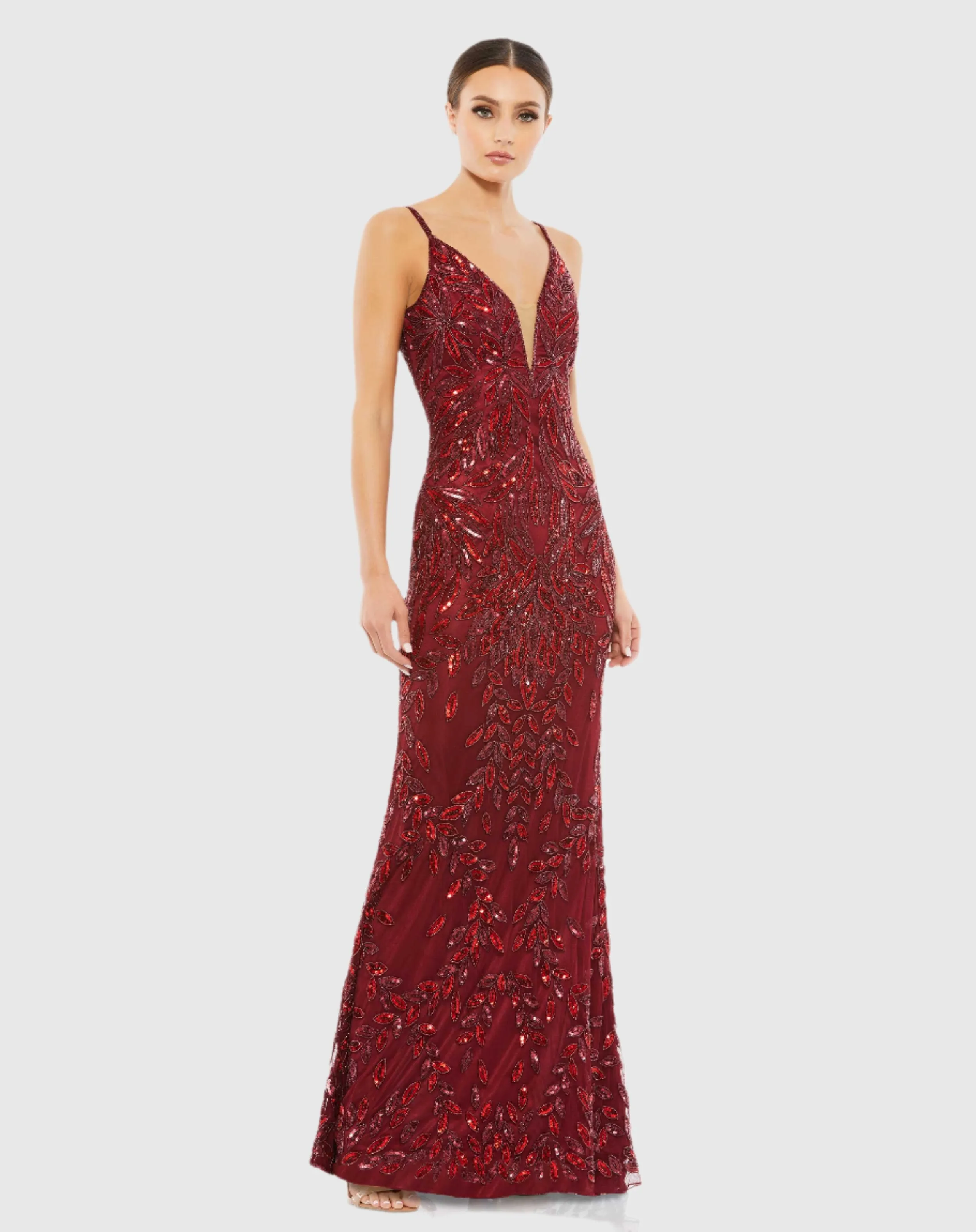 Embellished Leaf Evening Gown sold by Mac Duggal product image thumbnail 4
