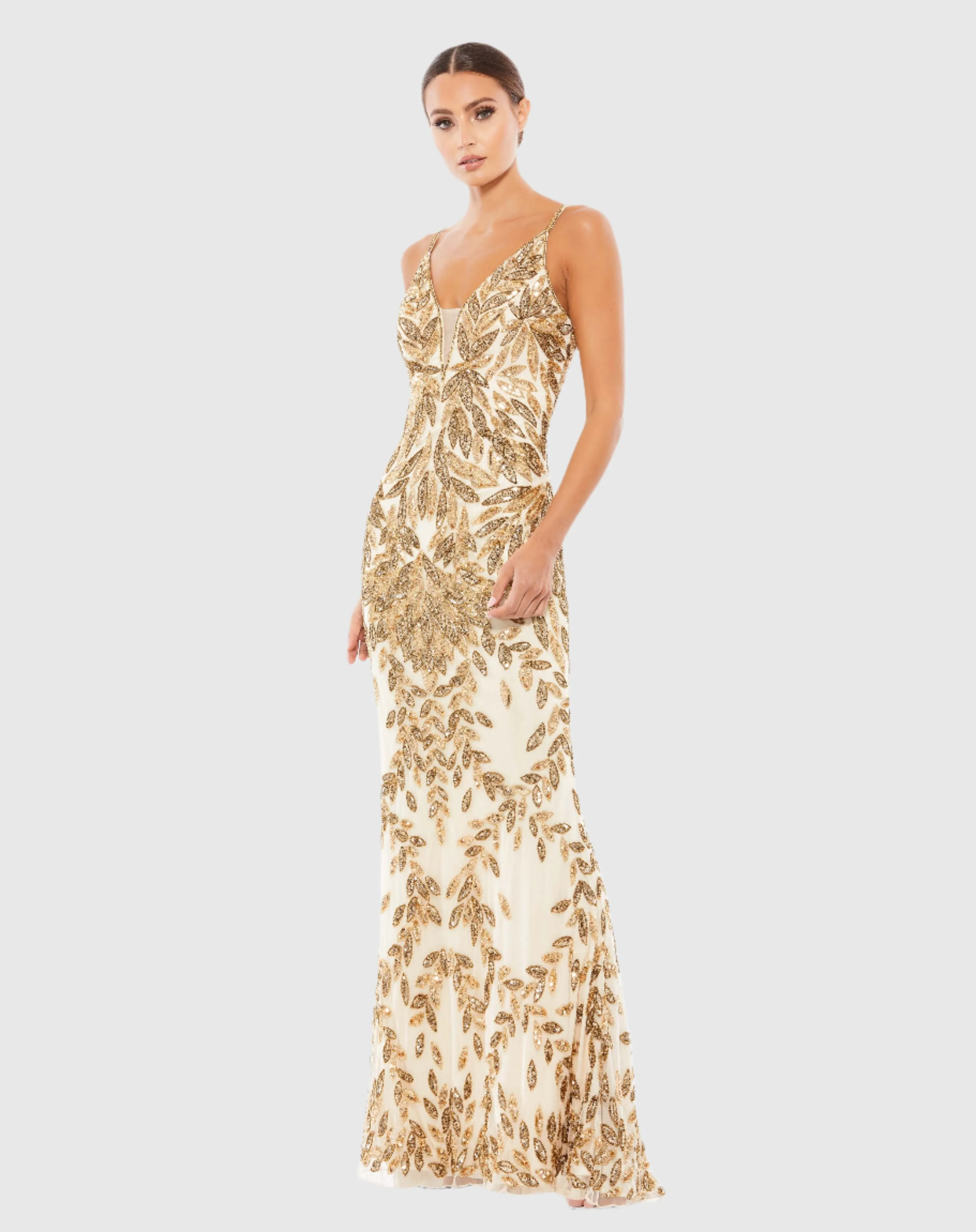 Embellished Leaf Evening Gown sold by Mac Duggal product image thumbnail 3