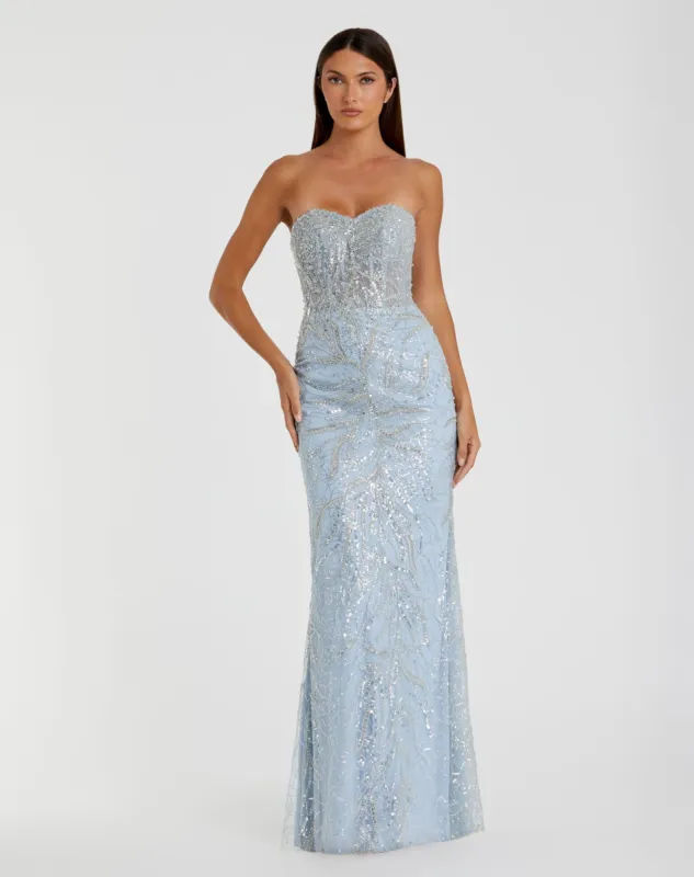 Strapless Embellished Trumpet Gown sold by Mac Duggal