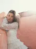 White Embroidered Long Sleeve Ruffled Tiered Dress sold by Mac Duggal