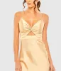 Gold Tie Front with Keyhole Detail Gown sold by Mac Duggal