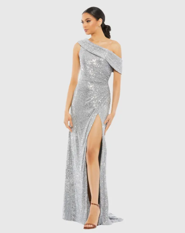 Sequined Drop Shoulder Gown sold by Mac Duggal