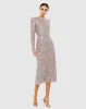 Embellished High Neck Puff Sleeve Fitted Dress sold by Mac Duggal