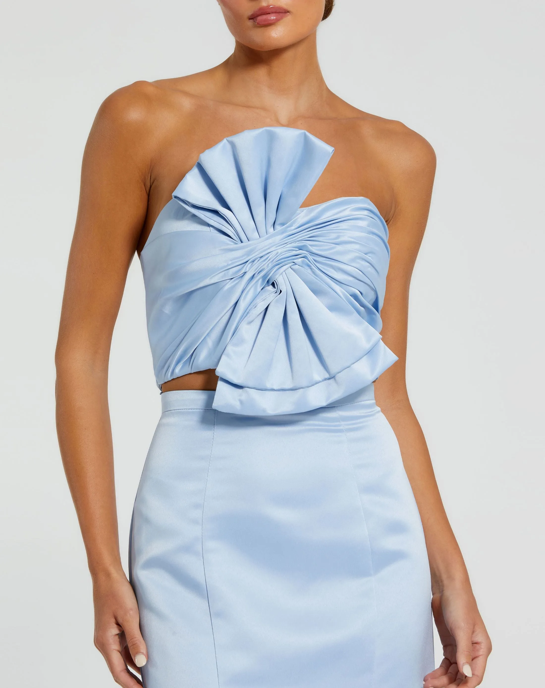 Blue Strapless Bow Top and Mermaid Skirt 2 Piece Set sold by Mac Duggal product image thumbnail 2