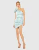 One Shoulder Puff Sleeve Ruched Dress sold by Mac Duggal