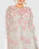 White High Neck Embellished Trapeze Dress sold by Mac Duggal