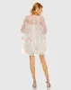 White High Neck Embellished Trapeze Dress sold by Mac Duggal