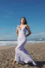 Purple Sleeveless V Neck Bow Detail Mermaid Gown sold by Mac Duggal