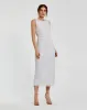 Striped Floral Embellished Sleeveless Midi Dress sold by Mac Duggal