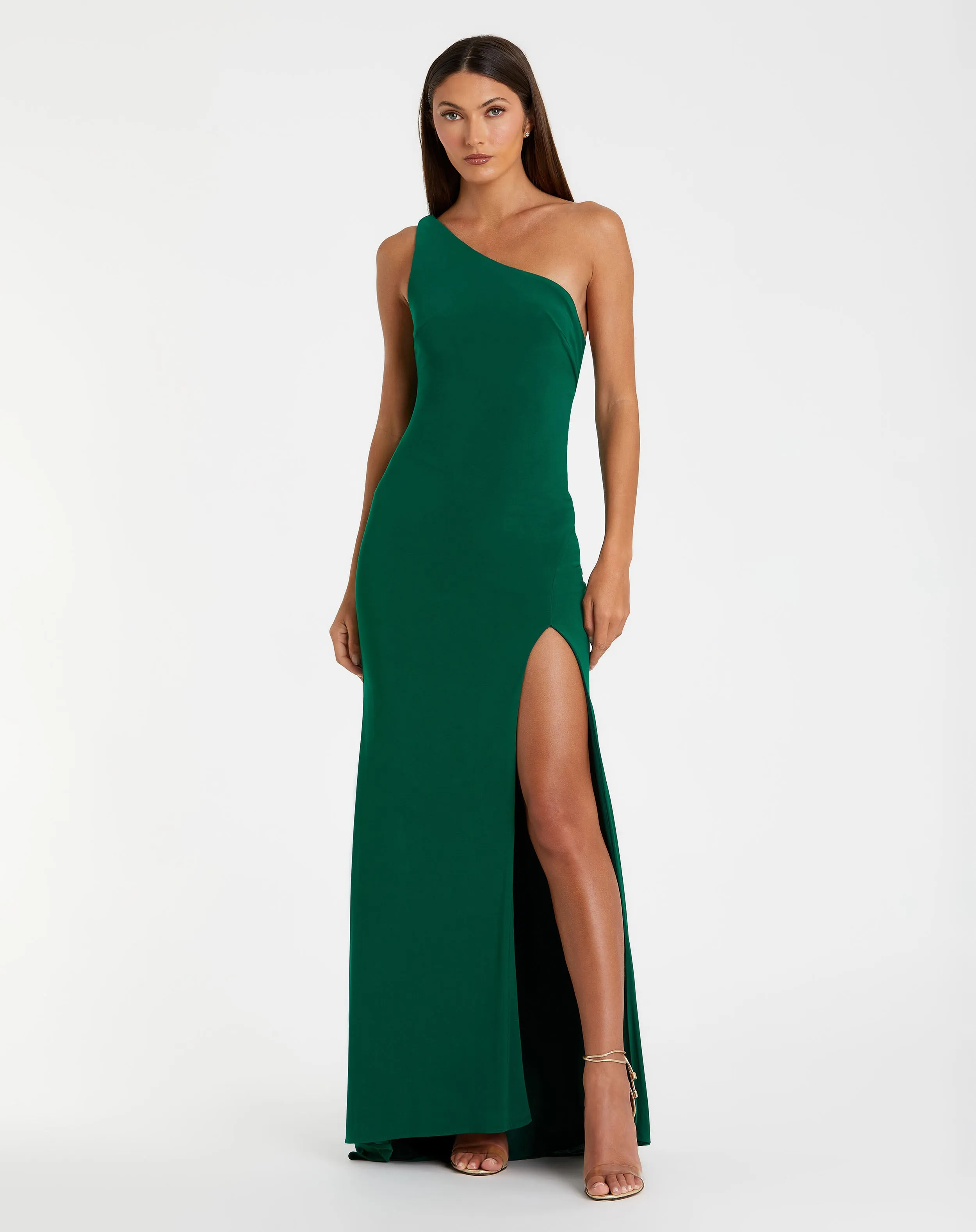 Jersey One Shoulder Draped Back Gown sold by Mac Duggal product image thumbnail 3