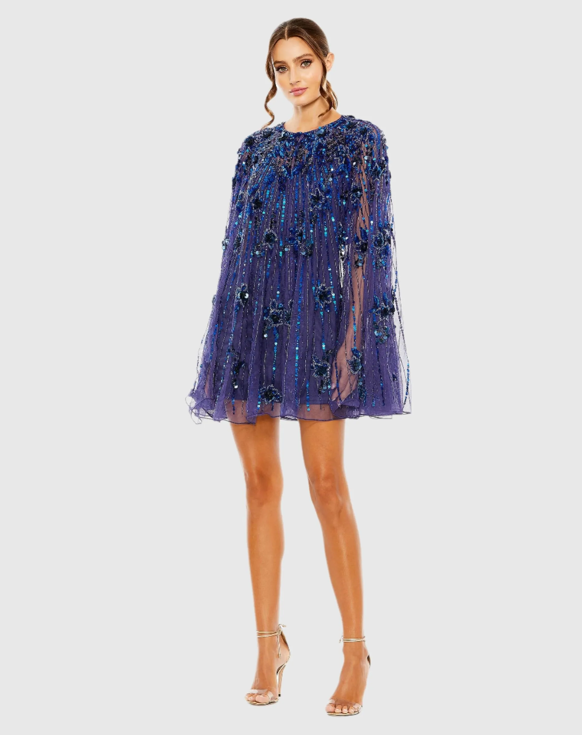 High Neck Embellished Trapeze Dress sold by Mac Duggal product image thumbnail 2