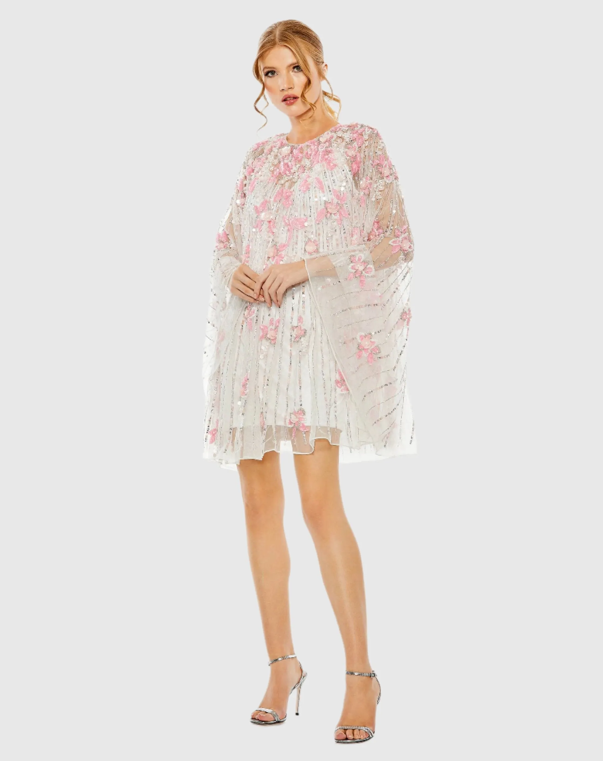 High Neck Embellished Trapeze Dress sold by Mac Duggal product image thumbnail 3