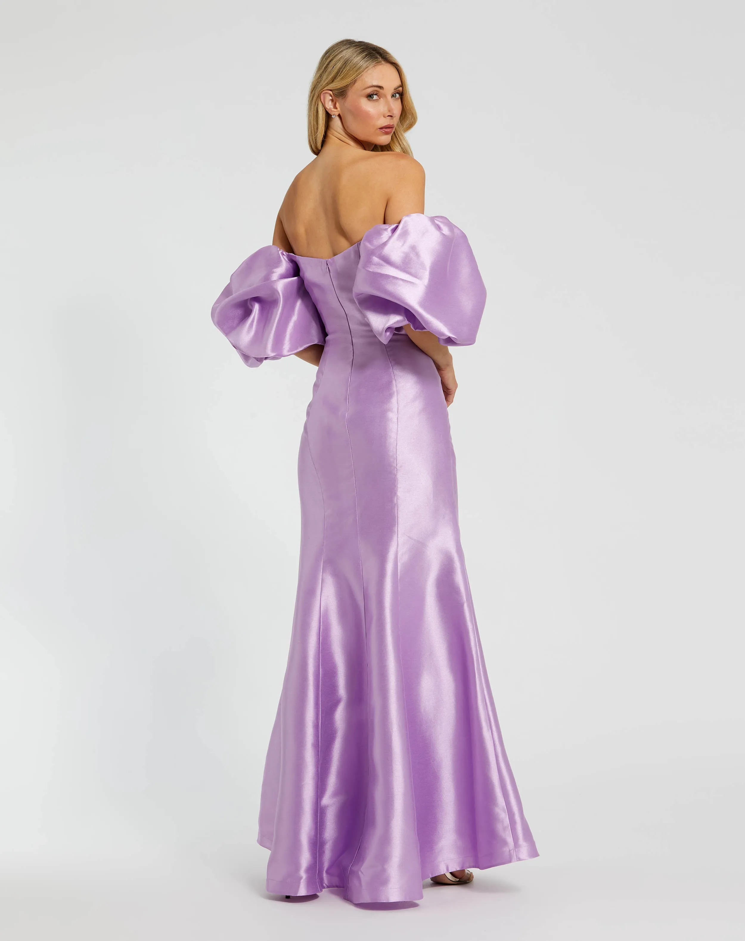 Purple Sweetheart Off The Shoulder Puff Sleeve Gown sold by Mac Duggal product image thumbnail 3