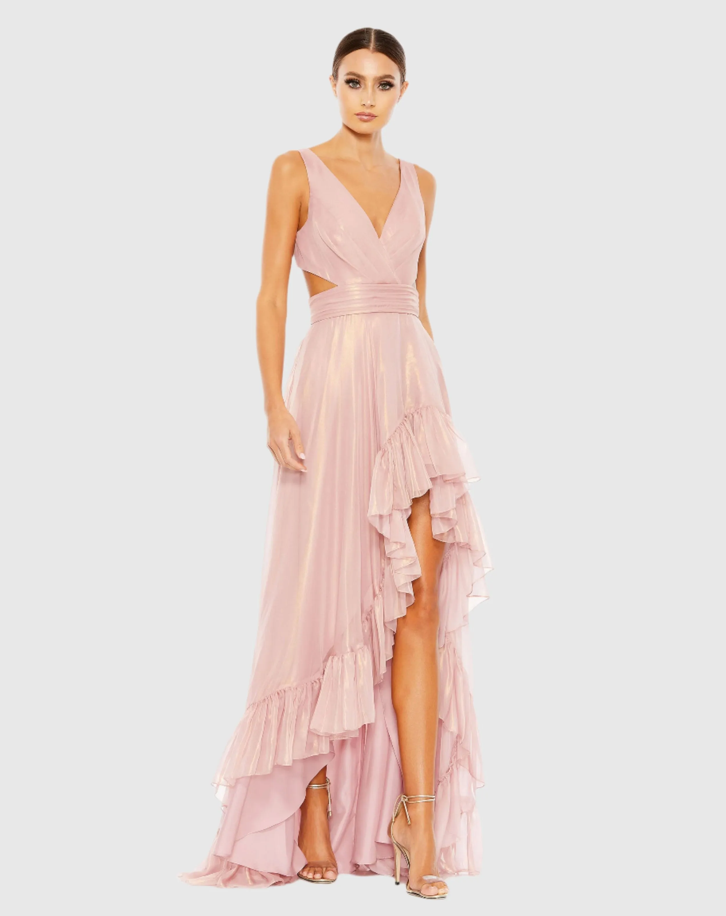 Cut Out High Low Ruffle Gown sold by Mac Duggal product image thumbnail 2