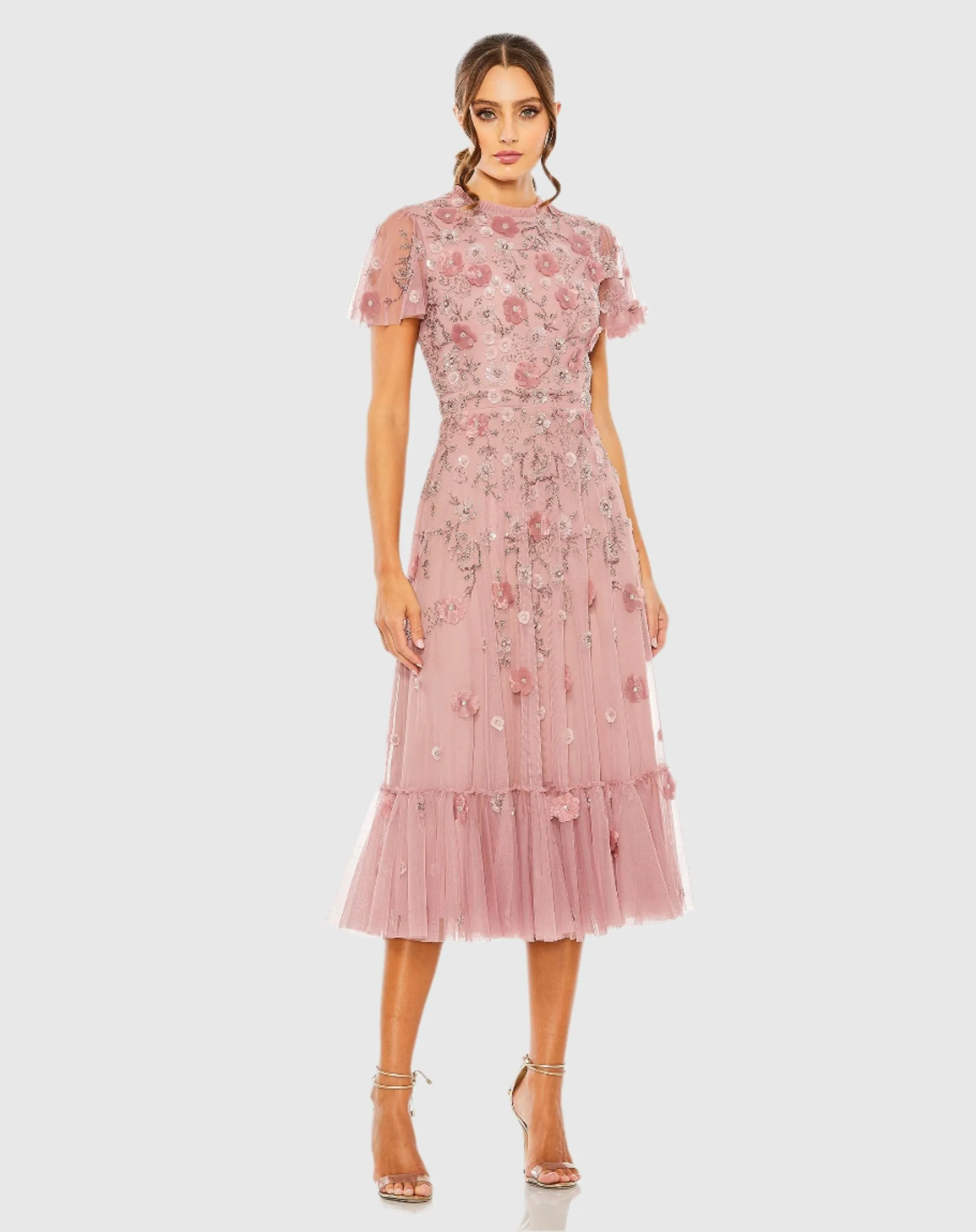 Embellished High Neck Cap Sleeve A Line Dress sold by Mac Duggal product image thumbnail 3