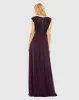 Purple Applique Cap Sleeve Bodice Flowy Gown sold by Mac Duggal