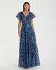 Embellished Illusion Butterfly Sleeve A-Line Gown sold by Mac Duggal