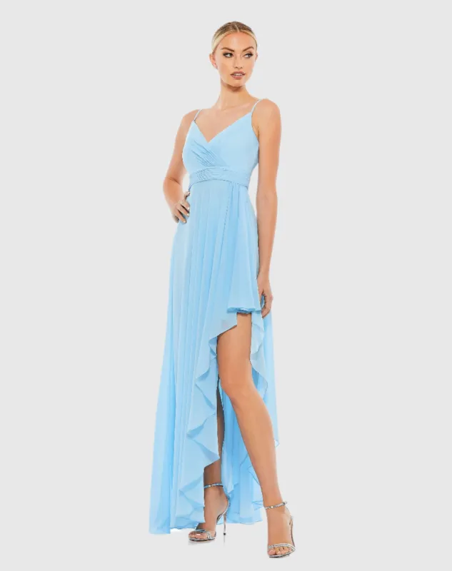 Asymmetrical Hem Chiffon Maxi Dress sold by Mac Duggal