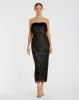 Embellished Feather Strapless Column Dress sold by Mac Duggal
