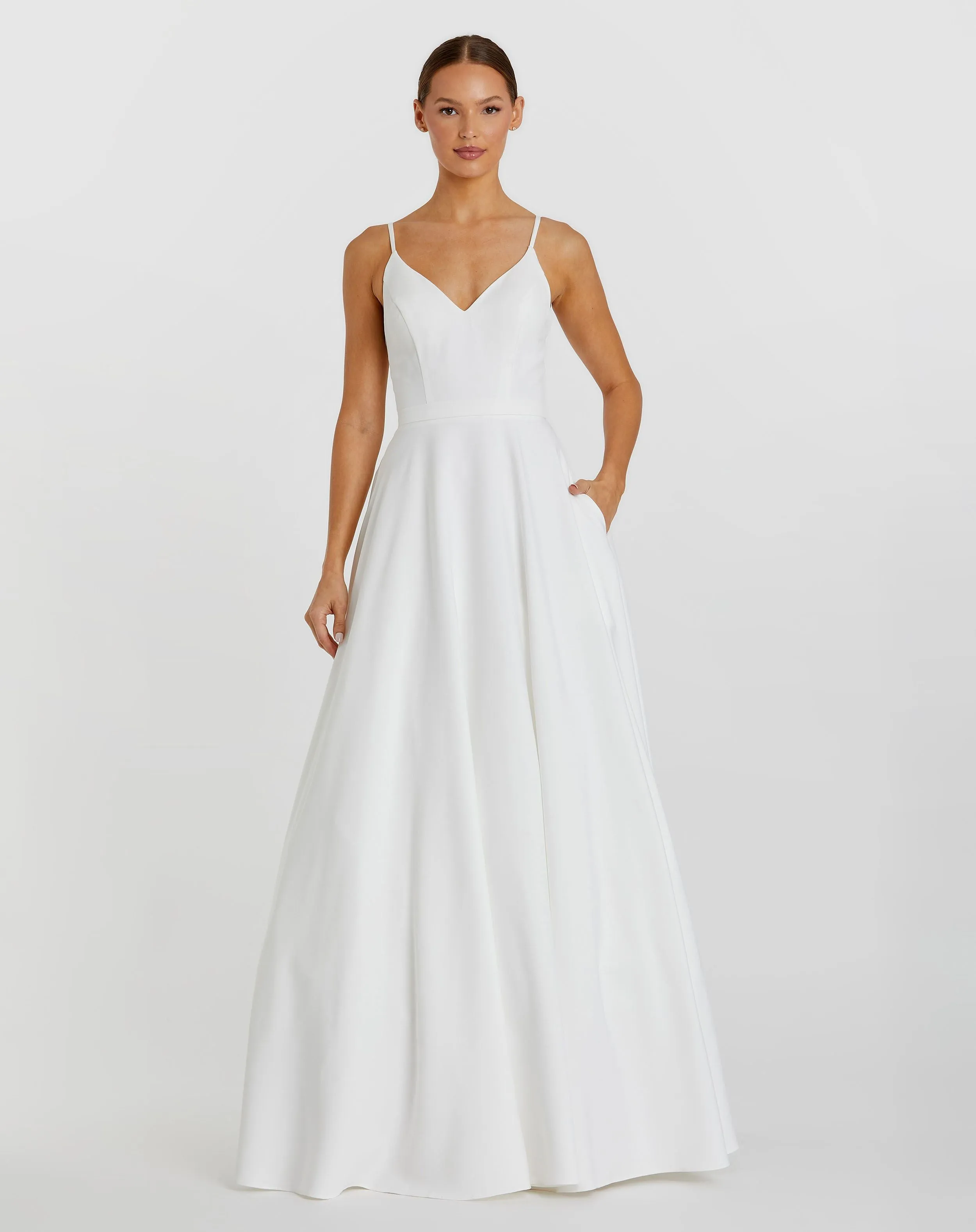 Classic A-Line V-Neck Ballgown sold by Mac Duggal product image thumbnail 5