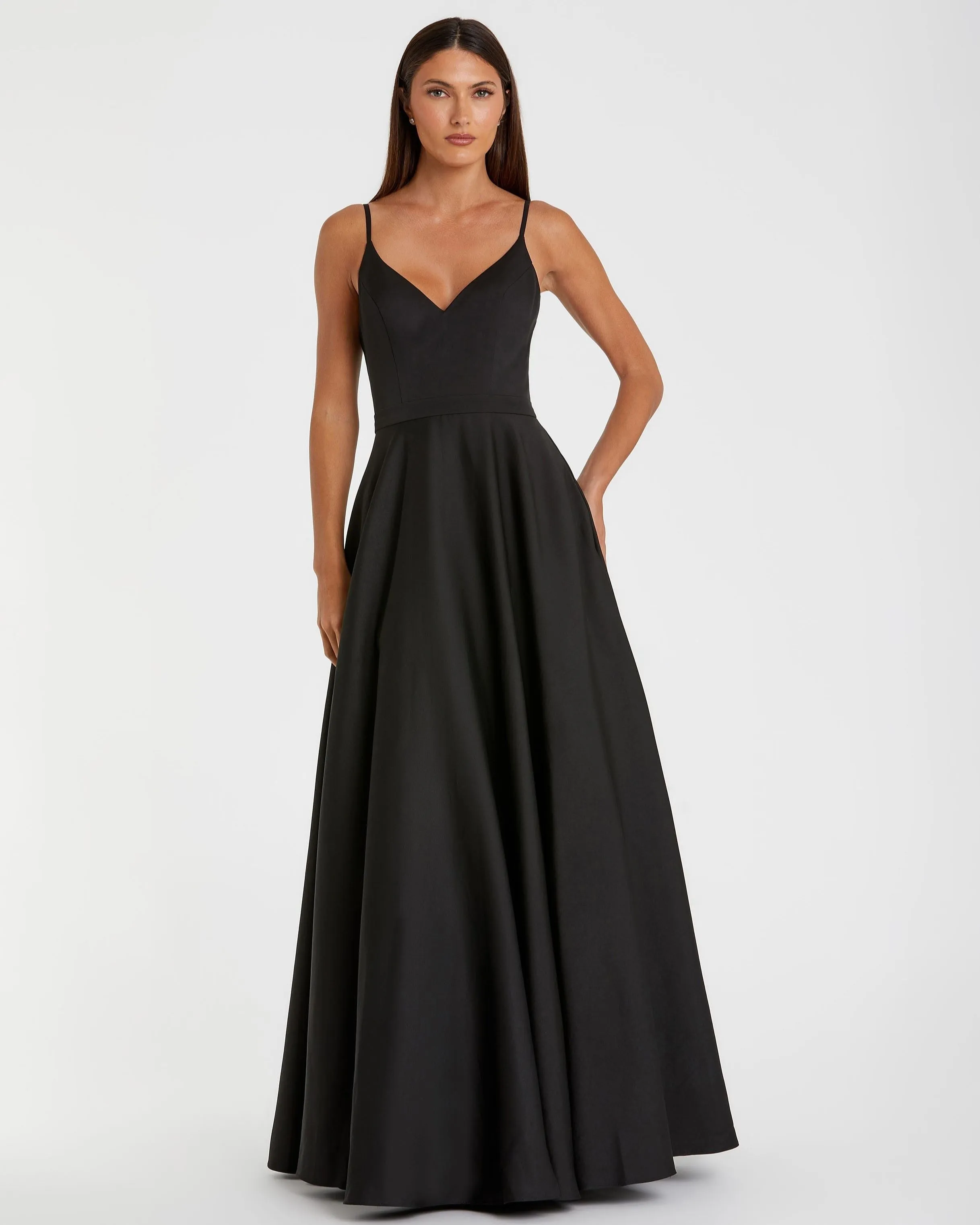 Classic A-Line V-Neck Ballgown sold by Mac Duggal