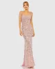 Sequined Low Back Slip Gown sold by Mac Duggal