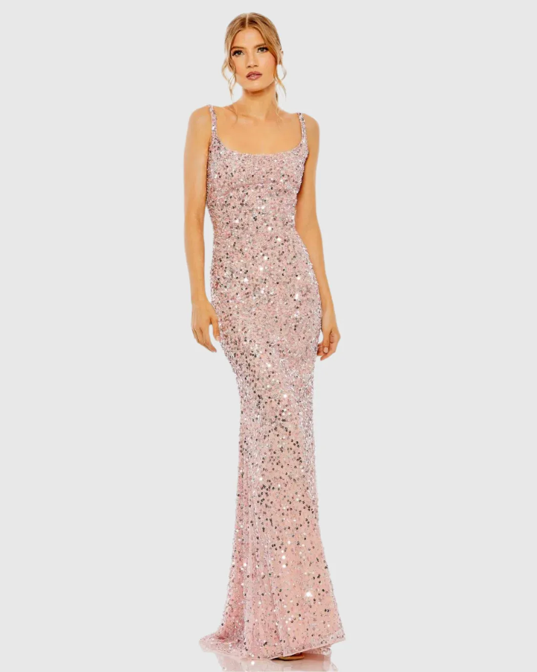 Sequined Low Back Slip Gown sold by Mac Duggal product image thumbnail 3